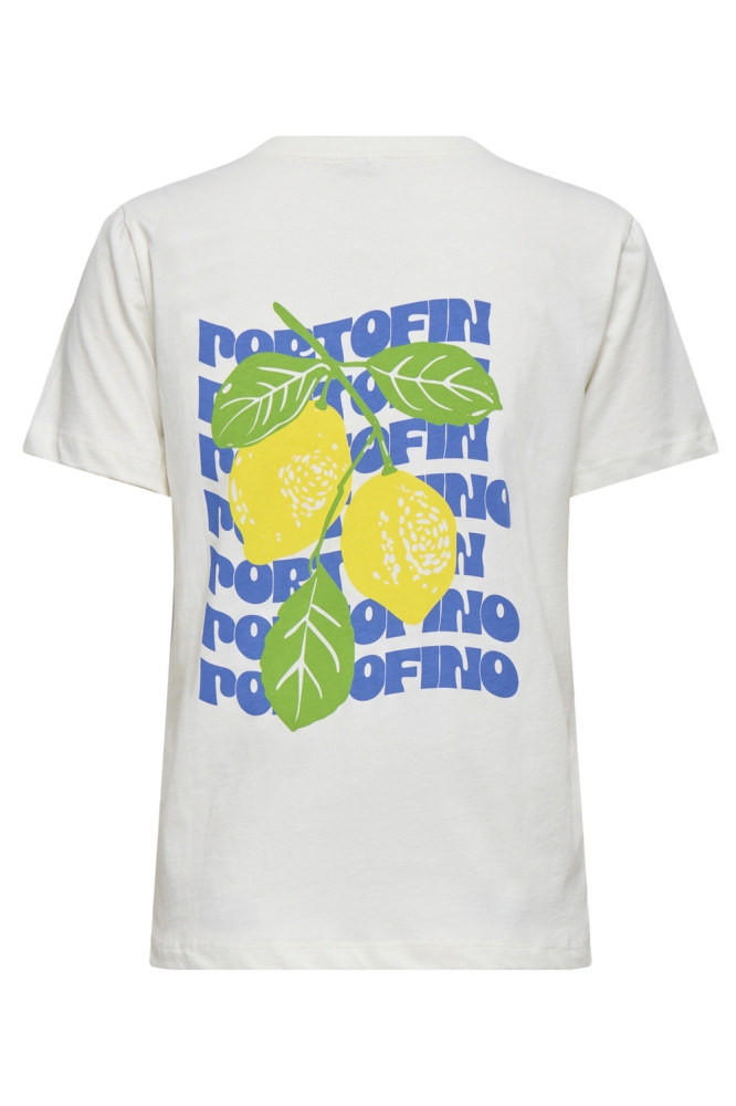 ONLFELICIA S/S PRINT TOP BOX CS OX 15358299 CLOUD DANCER/LEMONS